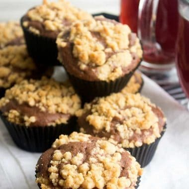 MOCHA CRUMB MUFFINS are the best start to any day! Rich chocolate and coffee pair together for a morning treat that'll rival any coffee shop!