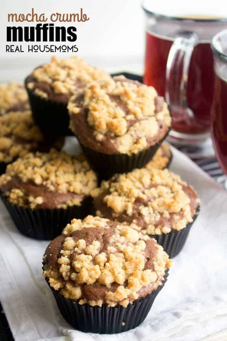MOCHA CRUMB MUFFINS are the best start to any day! Rich chocolate and coffee pair together for a morning treat that'll rival any coffee shop!