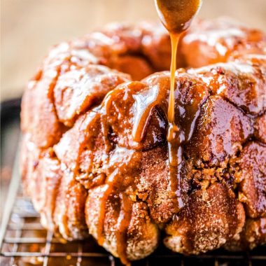 Gooey brown sugar & cinnamon spiced Monkey Bread is going to be your new family favorite treat! Great for dessert or serve it up for brunch!