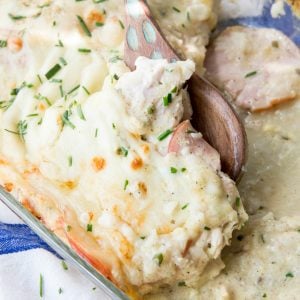 Monte Cristo Chicken Bake is a creamy, hearty chicken bake that is a complete meal in one dish. This chicken bake is flavorful, delicious, and easy to make!
