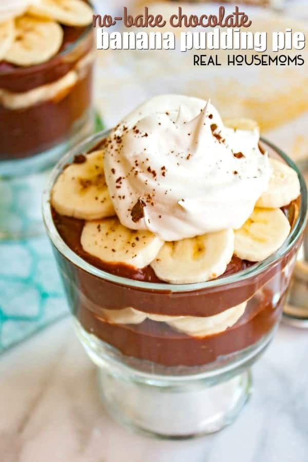 This No-Bake Chocolate Banana Pudding Pie is an easy dessert recipe that combines classic banana pudding with amazing chocolate flavor!