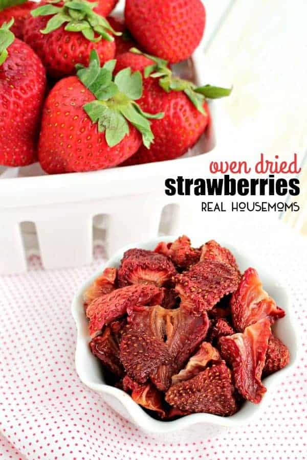 These easy OVEN DRIED STRAWBERRIES are the perfect way to preserve those sweet summer strawberries!