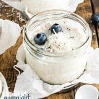 OVERNIGHT COCONUT OATMEAL is a super easy, healthy and delicious breakfast recipe for busy weekday mornings. Your kids will LOVE it as much as you do!