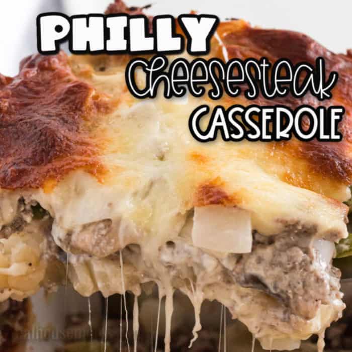 Square Image of Philly cheesesteak Casserole