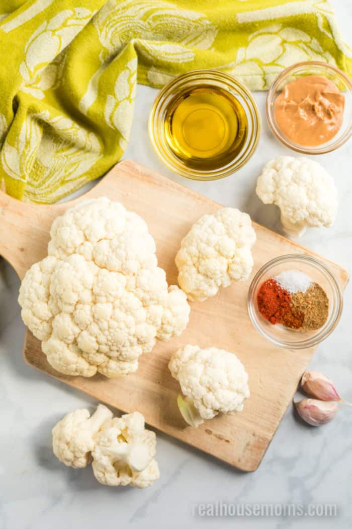 ingredients for cauliflower hummus