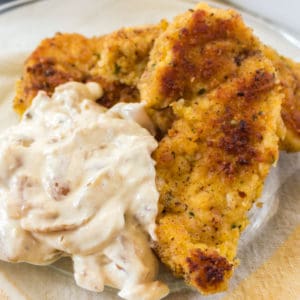 Parmesan Chicken Tenders with Onion Dip is a quick and easy meal idea. Whether served as a main dish or appetizer, it’s a great way to satisfy picky eaters!