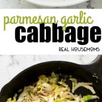 Parmesan Garlic Cabbage is a fabulous way to turn a cabbage into a side dish so tasty that even cabbage-haters will scarf this down!