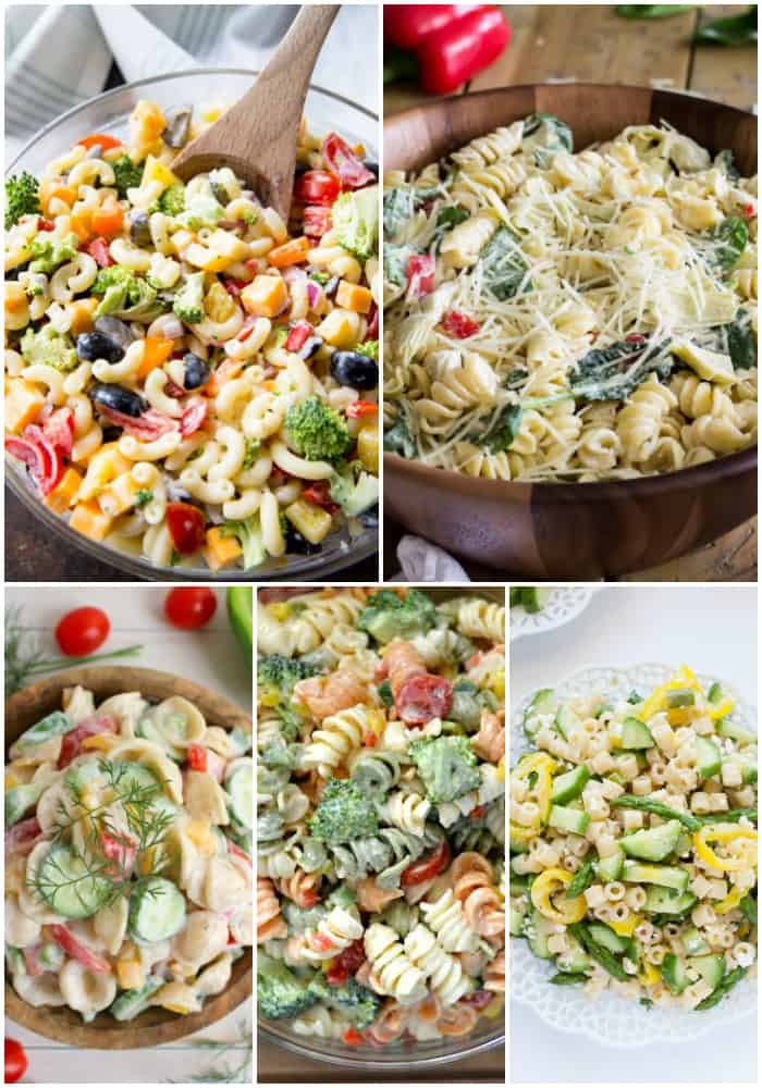 Vegetable pasta salads