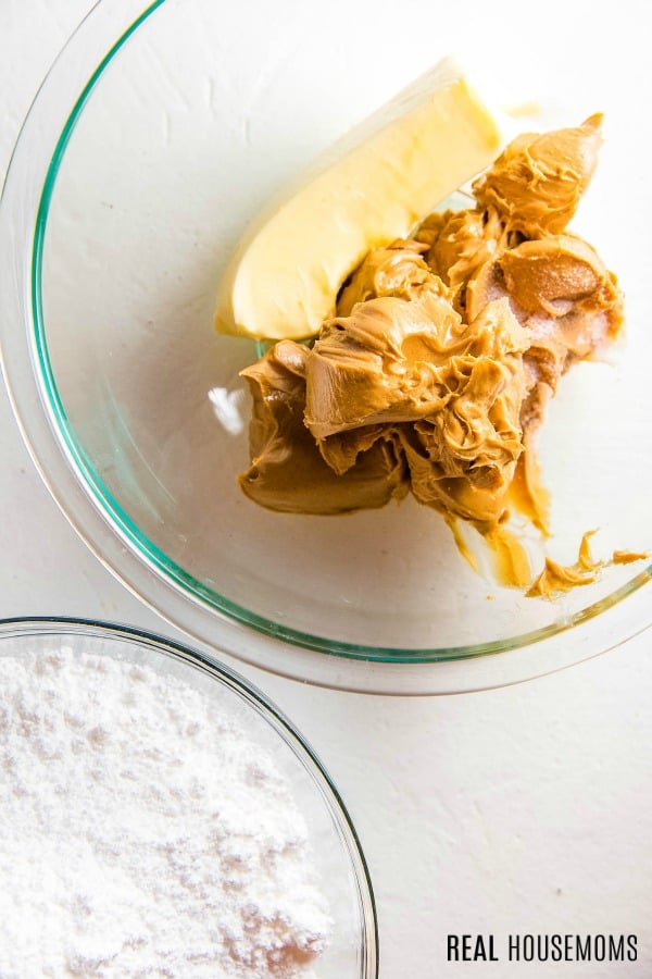 ingredients to make peanut butter balls