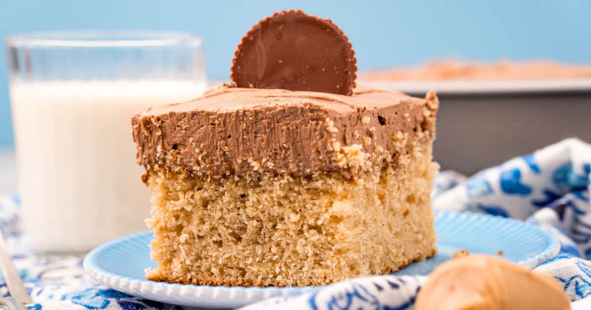 Peanut Butter Sheet Cake ⋆ Real Housemoms