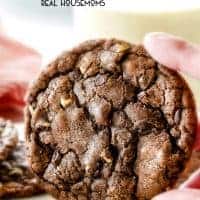 Soft and chewy Peppermint Nutella Cookies bursting with hazelnut chocolate with just the right hint of peppermint in every bite make the ideal holiday cookie that everyone will rave about!