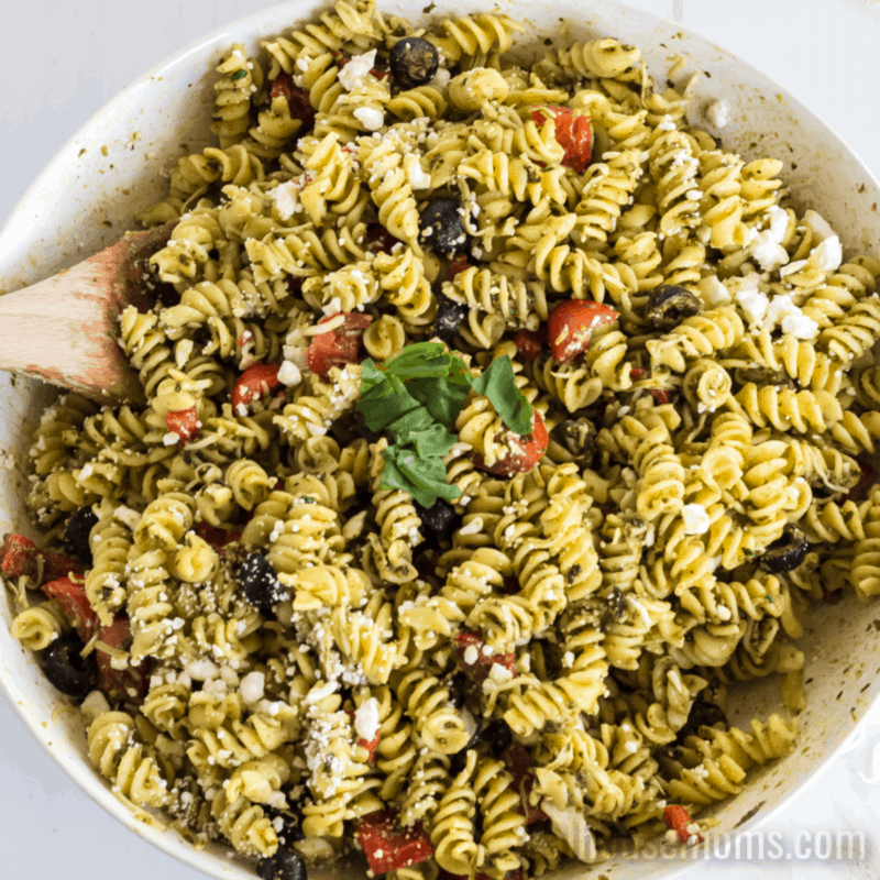 Easy Pesto Pasta Salad Recipe Real Housemoms