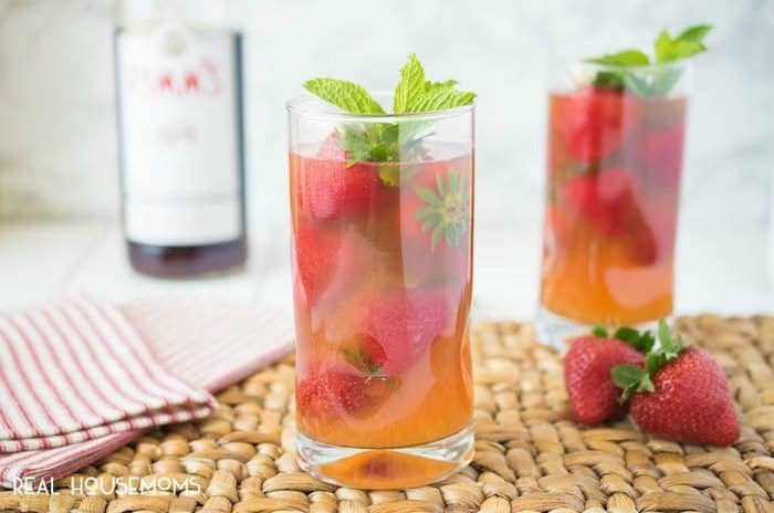 Pimm's is Englands number one choice when mixing up a delicious summer drink. This Pimm's strawberry mint cocktail is cooling, refreshing and perfect to get you through the sunny season!