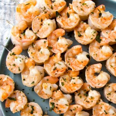 Pineapple Coconut Lime Shrimp Skewers are loaded with succulent and juicy shrimp, coated in a pineapple coconut lime marinade, and grilled to perfection. These tasty skewers will take your taste buds to the islands!