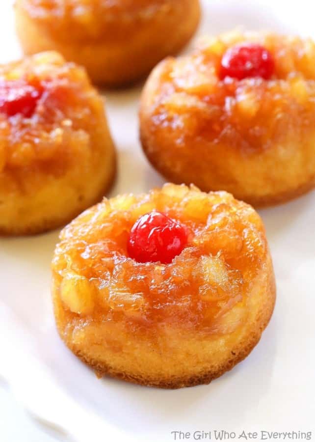 Pineapple Upside Down Cupcakes - The Girl Who Ate Everything