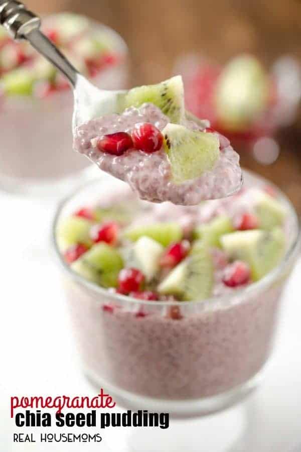 POMEGRANATE CHIA SEED PUDDING is an easy and healthy dessert idea that uses the power of chia seeds for a rich and creamy texture you will love!