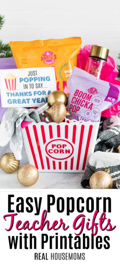 Popcorn Teacher Gifts with Free Printables ⋆ Real Housemoms