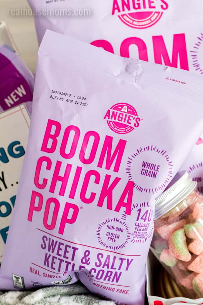 a bag of BoomChickaPop Sweet & Salty Kettle Corn