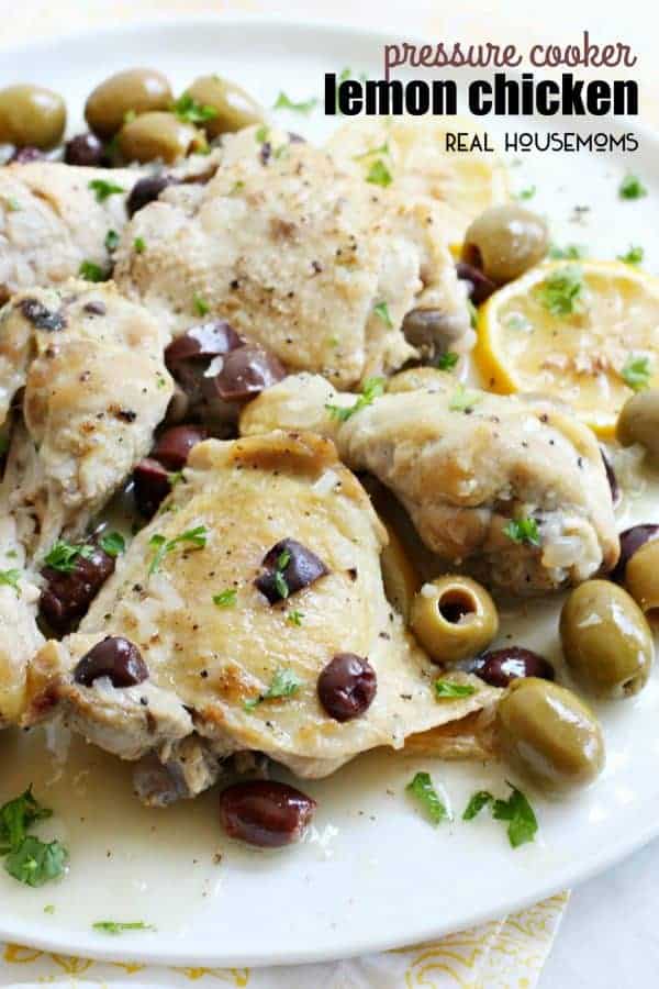 This PRESSURE COOKER LEMON CHICKEN is a quick and easy dinner with lots of bold, bright flavors!