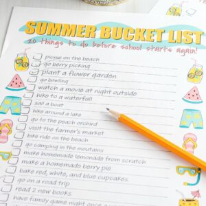 Don't let summer fly by without doing anything exciting. This FREE printable summer bucket list will have you making sweet memories all season long!