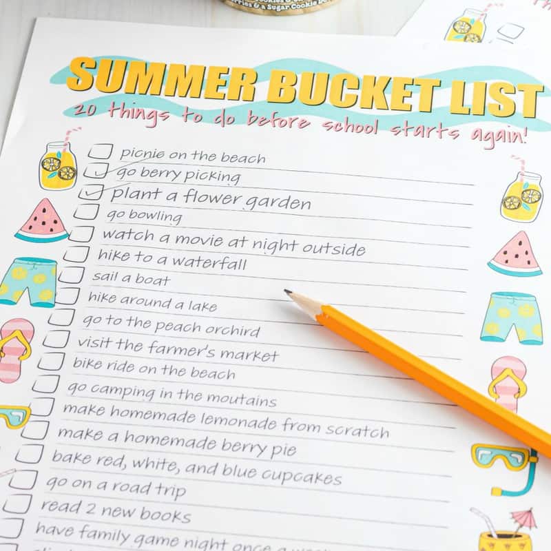 Printable Summer Bucket List Real Housemoms