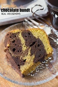 We are huge pumpkin fans and this PUMPKIN CHOCOLATE BUNDT is one of my favorite cakes for ease and deliciousness!