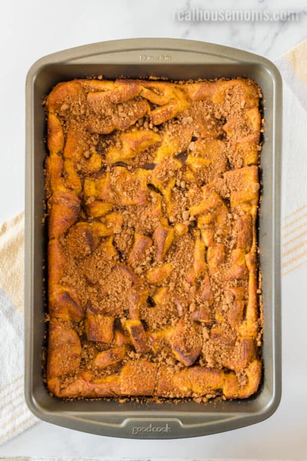 Overnight Baked Pumpkin French Toast Recipe ⋆ Real Housemoms