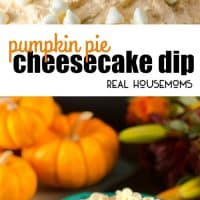 Pumpkin Pie Cheesecake Dip with white chocolate chips is an easy, creamy no-bake dessert that your family and holiday guests will love!