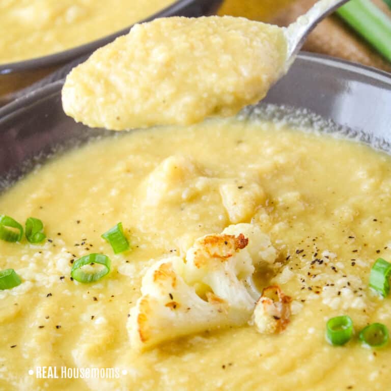 Roasted Garlic & Cauliflower Soup ⋆ Real Housemoms