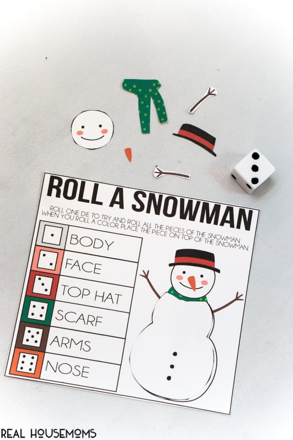 My kids can't wait to play this fun Roll A Snowman Printable Game every winter!