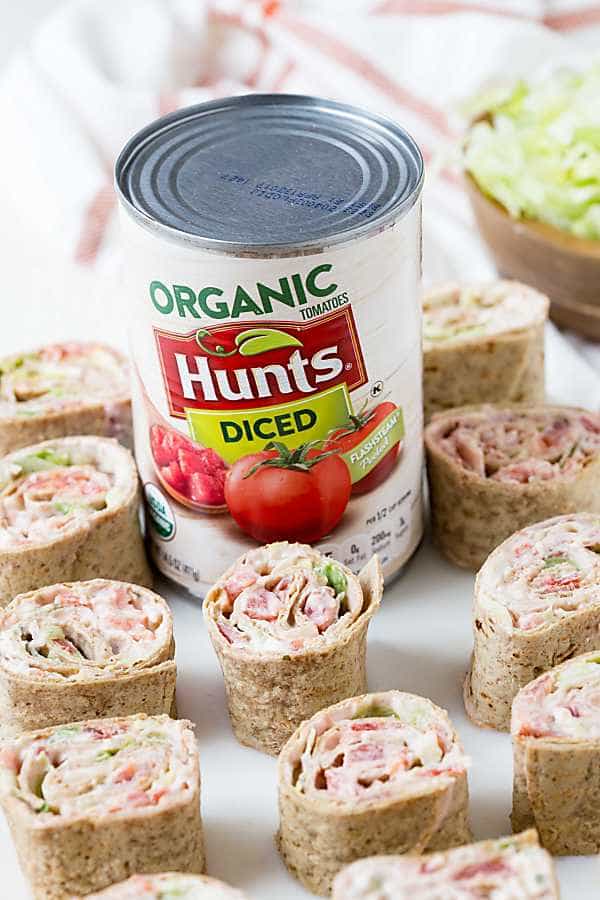 Ranch BLT Roll Ups are a hit at every party! Bacon, lettuce and tomato are even better with ranch dressing and cream cheese! These are perfect for game day!
