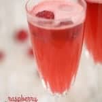 These RASPBERRY BELLINIS are an easy cocktail that is perfect for brunch!
