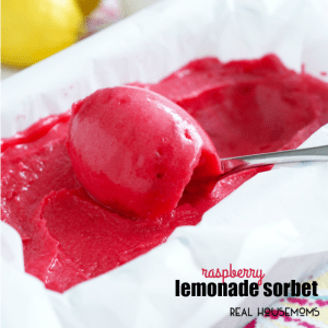 RASPBERRY LEMONADE SORBET is a sweet and tangy frozen treat that is bursting with bright and fresh flavors, just like a raspberry lemonade!