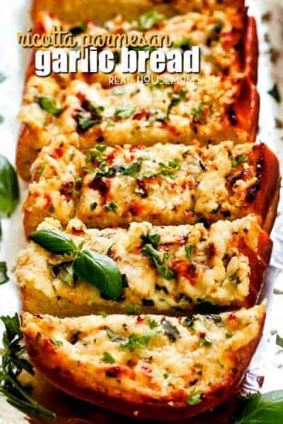 Ricotta Parmesan Garlic Bread ⋆ Real Housemoms