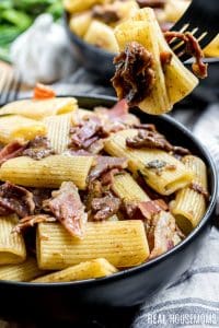 Rigatoni Pasta With Mushrooms And Prosciutto ⋆ Real Housemoms