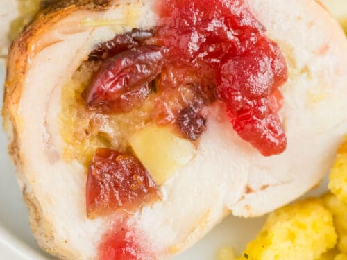 Roast Turkey Breast Stuffed with Apples