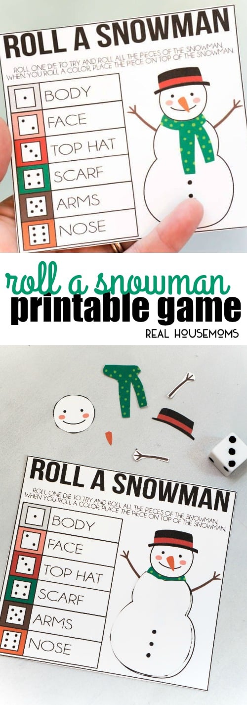 Roll A Snowman Printable Game ⋆ Real Housemoms