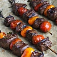 This ROSEMARY STEAK SKEWERS WITH BALSAMIC GLAZE is a simple grill recipe that tastes as good as it looks!