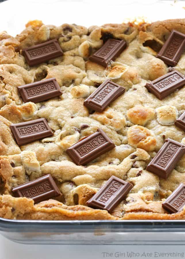 S’mores Cookie Bars - The Girl Who Ate Everything