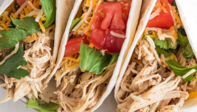 Super Easy Slow Cooker Chicken Tacos ⋆ Real Housemoms