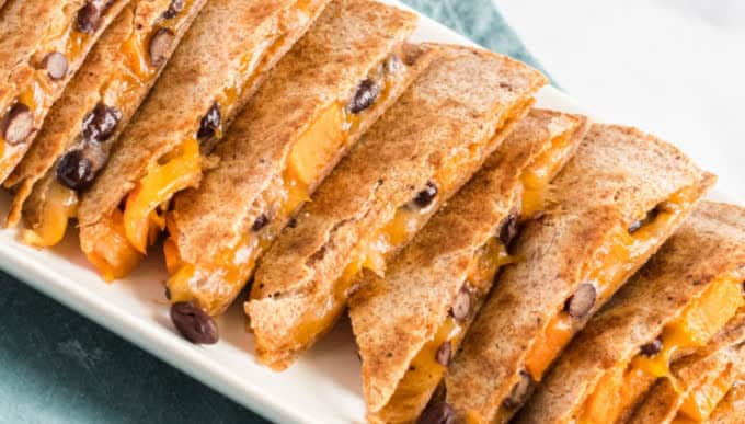 Sheet Pan Black Bean and Sweet Corn Quesadilla - Sweet Potato Chronicles