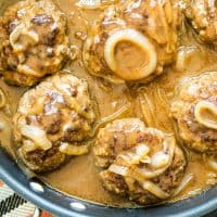 Salisbury Steak is classic comfort food. Delicious beef patties are cooked in a flavorful onion gravy for a quick and easy weeknight dinner!