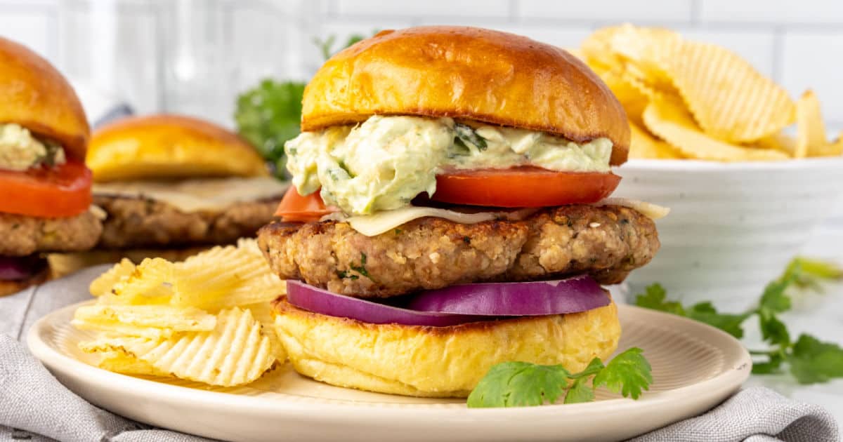 Salsa Verde Turkey Burger ⋆ Real Housemoms