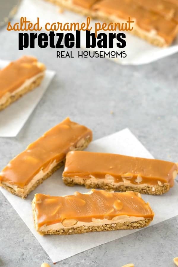 Salted Caramel Peanut Pretzel Bars ⋆ Real Housemoms