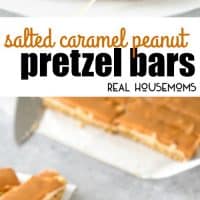 These Salted Caramel Peanut Pretzel Bars are easy to make and sure to delight your whole family! Homemade candy bars like this are perfect to give away or snack on yourself!