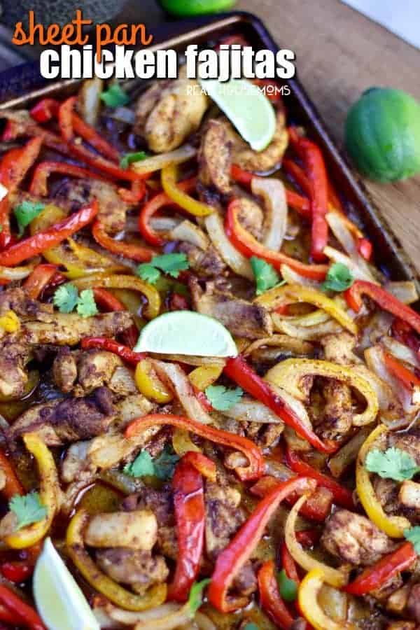 You have to try this incredible Sheet Pan Chicken Fajitas recipe!  A flavorful and healthy dish that's on the table in less than 30 minutes!