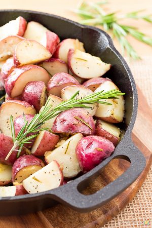 Skillet Roasted Potatoes with Rosemary