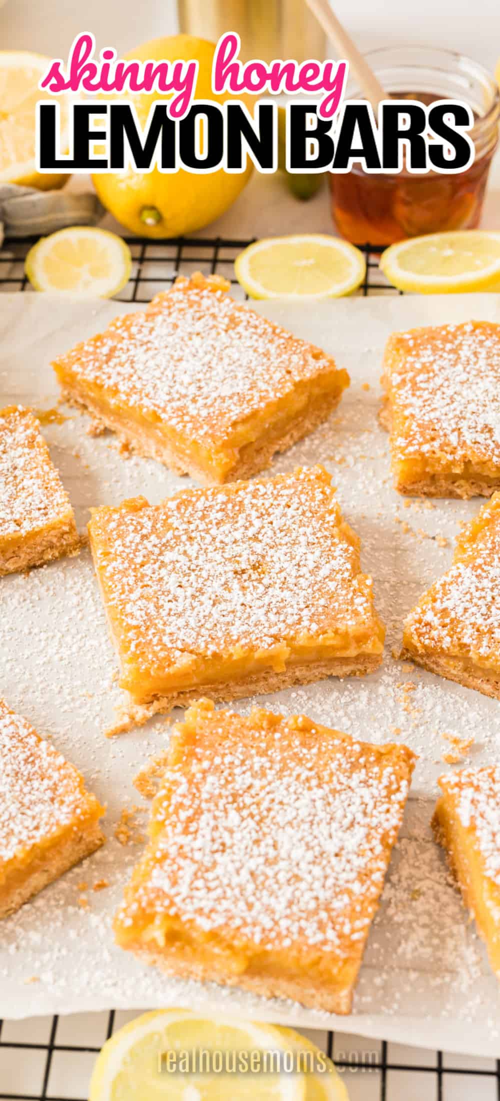 Skinny Honey Lemon Bars ⋆ Real Housemoms