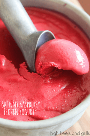 Skinny Raspberry Frozen Yogurt - High Heels and Grills