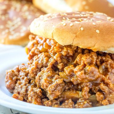 A super quick and easy meal this Sloppy Joe Recipe is a family favorite that is completely homemade and completely addicting!